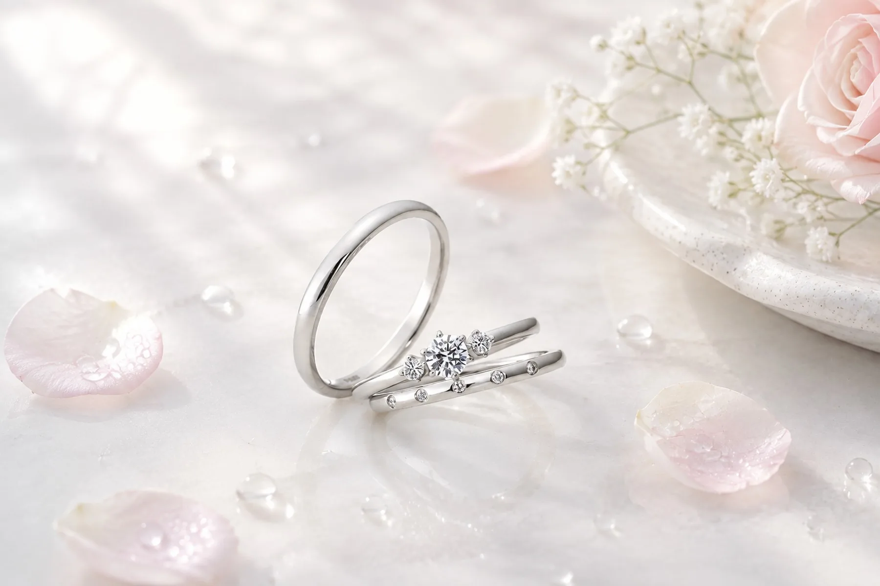 エメルワール パルマローザ（Palmarosa）のセットリング - TAKEUCHI BRIDAL 金沢・野々市店で試着できるブライダルリング